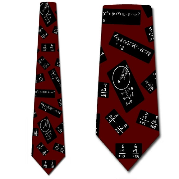Math Ties Mens Chalkboard Equation Necktie by Three Rooker