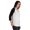 thumbnail image 2 of Inkmeso T-Shirt Raglan à Blocs de Couleur pour Femmes à Manches Trois-Quarts, T-Shirt de Baseball, Haut de Maillot de Sport Décontracté, 2 of 8