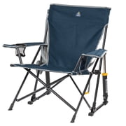 GCI Outdoor Kickback Rocker Low Profile Rocking Camp Chair, Heathered Indigo