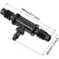thumbnail image 2 of Conector de tubería en T con púas para goteo de mapa de abastecimiento, apto para tubos de manguera de 4 mm y 8 mm de diámetro interior para sistema de riego agrícola de jardín, plástico, 15 piezas, 2 of 4