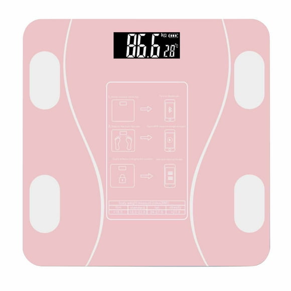 Báscula Corporal Electrónica, Fácil Operación Báscula Corporal Bluetooth Multifuncional Con Batería Rosa Para Monitoreo De Salud ANGGREK Otros