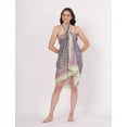 thumbnail image 2 of Woman Pareo Sarong Cotton Bikini Summer Cover Up Sarong Hand Block Print Floral Swimsuit, 2 of 2