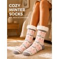 thumbnail image 5 of FEOYA Women Non Slip Slipper Socks Winter Thick Cozy Floor Socks with Grippers Fuzzy Indoor Warm Socks Christmas Elk Gray for Xmas New Year Gifts Daily, 5 of 7