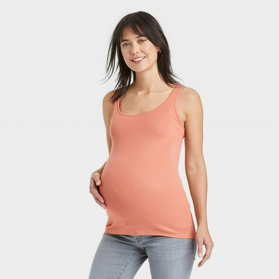 Maternity Tank Top - Isabel Maternity by Ingrid & Isabel Apricot Orange L