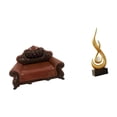thumbnail image 6 of LeeQinersw Doll Miniature Sofa European Furniture Single Chair Bench Couch Resin Abstract Fire Sculpture Art Statue Ornament Suitable for Living Rooms Bedrooms Offices Bookshelves Cabinets, 6 of 8