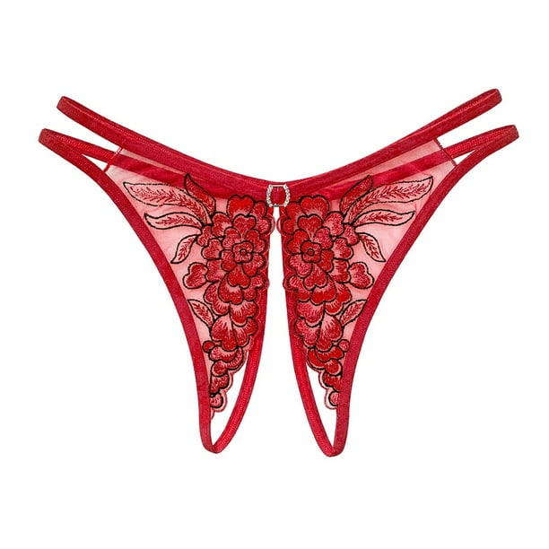 Bragas De Mujer Sexy Encaje Tanga Cintura Baja Hueco T Pantalones Comodos Y Calzoncillos Abiertos Tangas Europeas Y Americanas Walmart en linea
