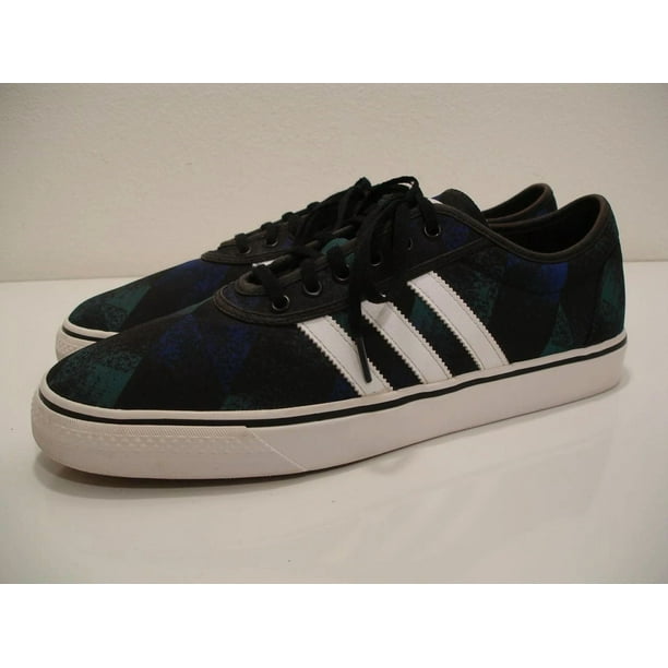 Men's 13 M Ad-id-as Adi Ease DB3115 Core Black Blue Teal Shoes Sneakers Skateboard