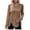 Brown, variant on VERUGU Long Sleeve Shirts for Women Crew Neck Casual Tunic Tops Lightweight Pullover