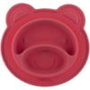 Nuby Sure Grip Silicone Feeding Mat with Two Sections, Red Bear