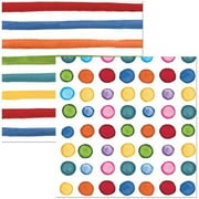 Hoffmaster Group 656531 Elise Rainbow Dots & Stripes 3 Ply Beverage Napkins - 24 per Case - Case of 12