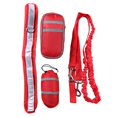 thumbnail image 1 of Correa de perro para correr, correa de cintura manos libres para caminar, senderismo y entrenamiento, Rojo jinwen Correa retráctil, 1 of 6