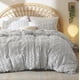 thumbnail image 1 of Juego de fundas de edredón Bedsure Boho Queen Size, gris claro, 3 piezas, 1 of 7