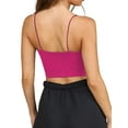 thumbnail image 7 of Roaso Women's Spaghetti Strap Corset Crop Top Asymmetrical Hem Cami Tops, 7 of 7