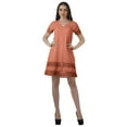 thumbnail image 1 of Moomaya Tunique à Manches Courtes Robes de Cocktail pour Femmes Robe en Coton Uni Extensible, 1 of 5