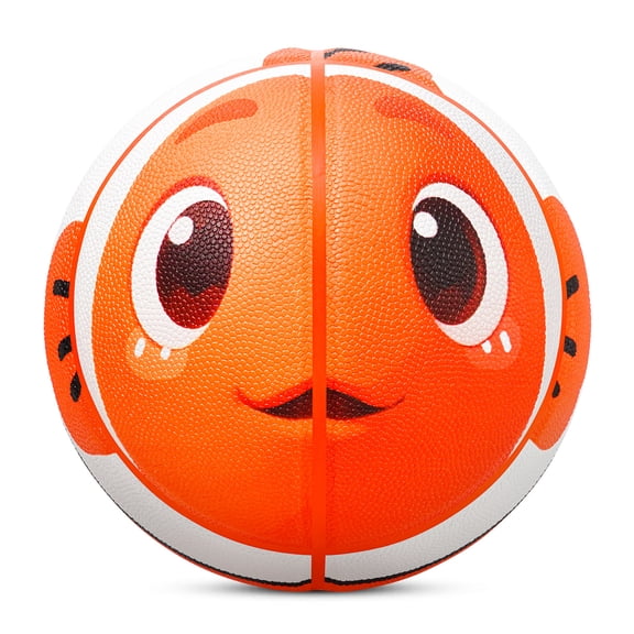 Kuangmi Kids Basketball Size 5 (27.5") - Cute Clownfish Design PU Ball for Boys Girls Indoor Outdoor Play, Toddler Youth Sports Ball