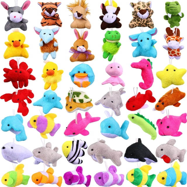 Set de juguetes con minianimales de peluche Sumind, 42 unidades, para fiesta de Pascua