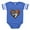 Royal Blue, variant on CafePress - Wolf Heart - Cute Infant Baby Football Bodysuit