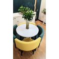 thumbnail image 1 of Dining Table Set 4 Chairs Office Reception Seat Suits Negotiation Table Casual Visitor Round Table Visitor Office Desk Chair Set My Lux Decor Round, 1 of 58