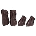 thumbnail image 1 of Horse Tendon Boots, Front Hind Horse Leg Boots Slip Resistant Prevent Impact Practical  for Daily Use Brown Set, 1 of 7