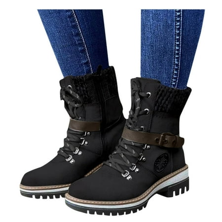 

Fashion Boots For Women Ladies Snow Boots Durable Outdoor Keep Warm Winter Zipper Boots Warm Boots