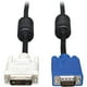 Eaton Tripp Lite Series 6 ft (m) DVI to VGA High-Resolution Adapter Cable with RGB Coaxial (DVI-A to HD15 M/M),. (1.8 M) - Câble d'Affichage - DVI-I à HD-15 (VGA) (M) - 6 ft - Moulé – image 4 sur 4