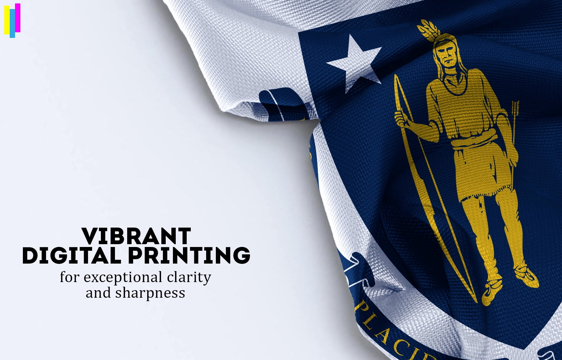 A.G.A.S Massachusetts 6' x 10' 200 Denier Nylon Outdoor Flags & Banners