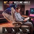 thumbnail image 3 of SOONTRANS Gaming Chair for Adult, Linen Fabric Racing Office Computer Desk Chair, Ergonomic Gamer Chair for Adult, High Back Comfortable Video Game Chair with Footrest Massage Lumbar Cushion, White, 3 of 9