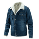 thumbnail image 1 of Chaqueta de terciopelo de cordero de longitud media de invierno para hombre más abrigo cálido de terciopelo abrigo informal Pompotops  oipoqjl12949, 1 of 4