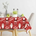 thumbnail image 4 of XAJAT 60‘‘x102'' Merry Christmas Red Rectangle Tablecloth, Cotton Linen Table Covers with Santa Pattern, 4 of 4