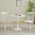 thumbnail image 3 of Modern White Round Dining Table 31.5-inch Tulip Design Kitchen Table for 2-4 - Mid-Century Style Easy Assembly Compact Table, 3 of 14