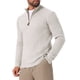 thumbnail image 5 of SUÉTER DE PULLOVER DE CUELLO ALTO PARA HOMBRES INSPIRE CHIC, CON CREMALLERA DE CUARTO, TEJIDO, TALLA L, GRIS CLARO, 5 of 6
