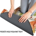 thumbnail image 3 of Orange Mushroom Grass Light Pattern Hot Yoga Mat Towel Non Slip for Hot Yoga - Quick-Drying Yoga Mat Cover with 4 Corner Pockets with Travel Bag - Hot Yoga Towel Non Slip 70"x26", 3 of 6