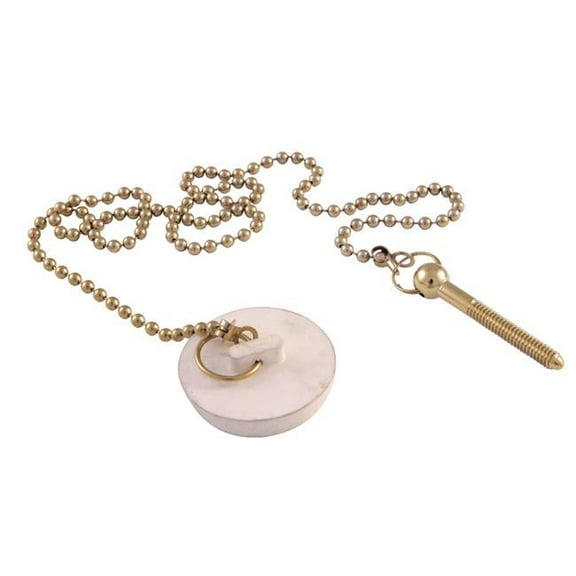 Kingston Brass CC2112 Zinc Rubber Stopper, Chain & Attachment for CC2092 - Polished Brass