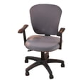thumbnail image 1 of Cateissary Cubierta suave y cómoda de la silla de la oficina del estiramiento de la experiencia del asiento de la cubierta de la silla del Decoración del hogar gris 1, 1 of 6