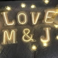 thumbnail image 4 of WE LED Alphabet Letter Lights Battery and USB Operated Alphabet Letter Light Neon Sign Decorative Light up Words Letters Lights，Warm White, 4 of 4