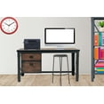 thumbnail image 3 of Duramax Jackson 62" Industrial Metal & Wood Desk with Drawers, 3 of 12