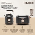 thumbnail image 2 of Haden Dorset Electric Water Kettle & 2 Slice Wide Toaster, Black & Copper, 2 of 10