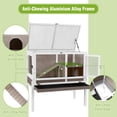 thumbnail image 5 of Aivituvin Indoor Rabbit Hutch Guinea Pig Cages with Chew-Proof Ramp, 2-Story Wooden Bunny House with Pull-Out Tray & Leakproof PVC Layer, Small Animal Cage with Detachable Legs, 5 of 10