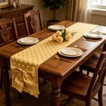 thumbnail image 4 of Christmas Table Flag Bows Heart Pattern Decorative Table Runner Tablecloth, Polyester, Red/Pink/Yellow/Purple, 180 x 38 cm, 1 pc, 4 of 6