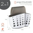 thumbnail image 2 of Kitchen Details 2-in-1 4.72" H- 5.71" L- Sponge and Brush Sink Caddy, 2 of 7