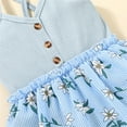 thumbnail image 5 of EnJoCho Girl 6 Pant Baby Girls Sleeveless Floral Printed Suspenders Romper Bodysuit Clothes Little Girl Cute Trendy Clothing Set 9-12 Months, 5 of 7