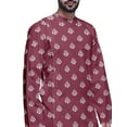 thumbnail image 3 of Atasi Kurta Long d'Été Imprimé de Designer avec Ensemble de Pyjama Blanc pour Hommes, 3 of 3