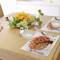 thumbnail image 4 of Ambesonne Fall Place Mats Set of 4, Cartoon Tree Leaves, Standard Size, Yellow Orange Black, 4 of 6