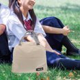 thumbnail image 4 of Minkissy Insulated Lunch Bag 1Pack Beige Aluminum Foil for Women Temperature Retention Portable Meal Prep, 4 of 8