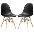 thumbnail image 1 of Poly &amp; Bark Vortex Side Chair with Natural Legs - Set of 2, 1 of 2