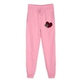 thumbnail image 2 of Makaor Womens Joggers with Pockets Solid Baggy Fleece Athletic Pants with Elastic Waist Pink M, 2 of 5