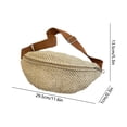 thumbnail image 3 of Riñonera mini tejida para mujer – Bolso de hombro ajustable de moda con textura calada, bolso cruzado de poliéster en forma de media luna para vacaciones de primavera y verano., 3 of 6