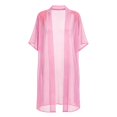 thumbnail image 5 of LEKODE Casual Open Front Kimono Duster Women Short Sleeve Maxi Loose Fit Summer Beach Outerwear Pink M, 5 of 5