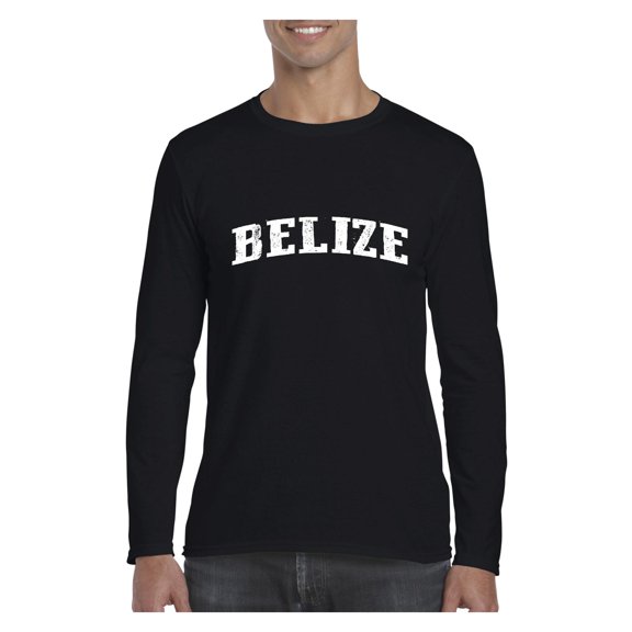 MmF - Mens Long Sleeve T-Shirts, up to Size 5XL - Belize