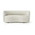 thumbnail image 3 of Srey Loveseat, 64 Inch, Modern White Boucle, Curved Kidney Shape, 3 of 5